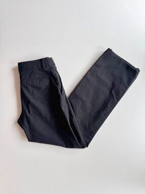 Aritzia WILFRED FREE Como Black Cotton Sateen Low Rise Chino Pants, Size 4